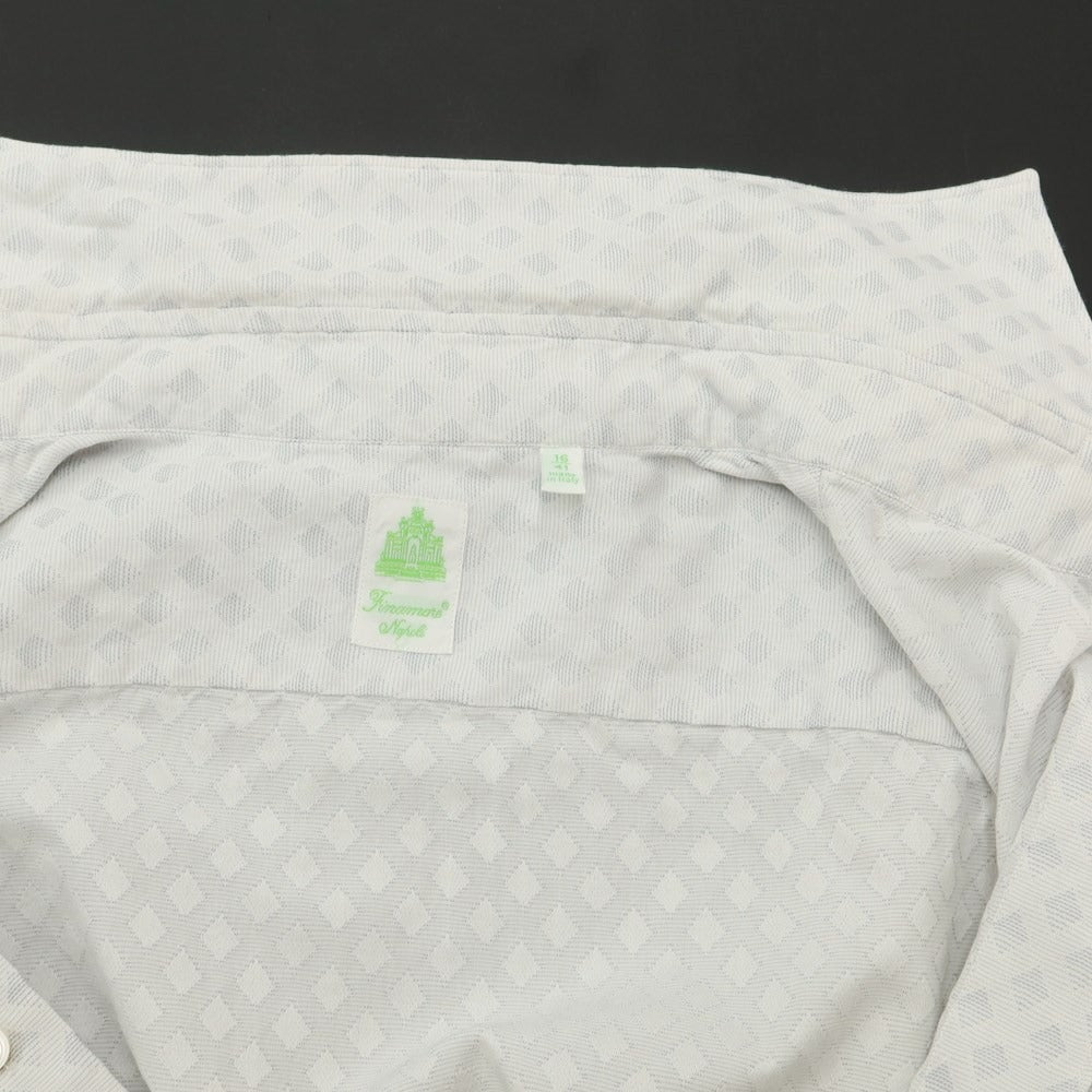 [Used] Finamore Cotton Horizontal Collar Casual Shirt White x Light Gray [Size 41] [WHT] [S/S/A/W] [Condition Rank B] ​​[Men&