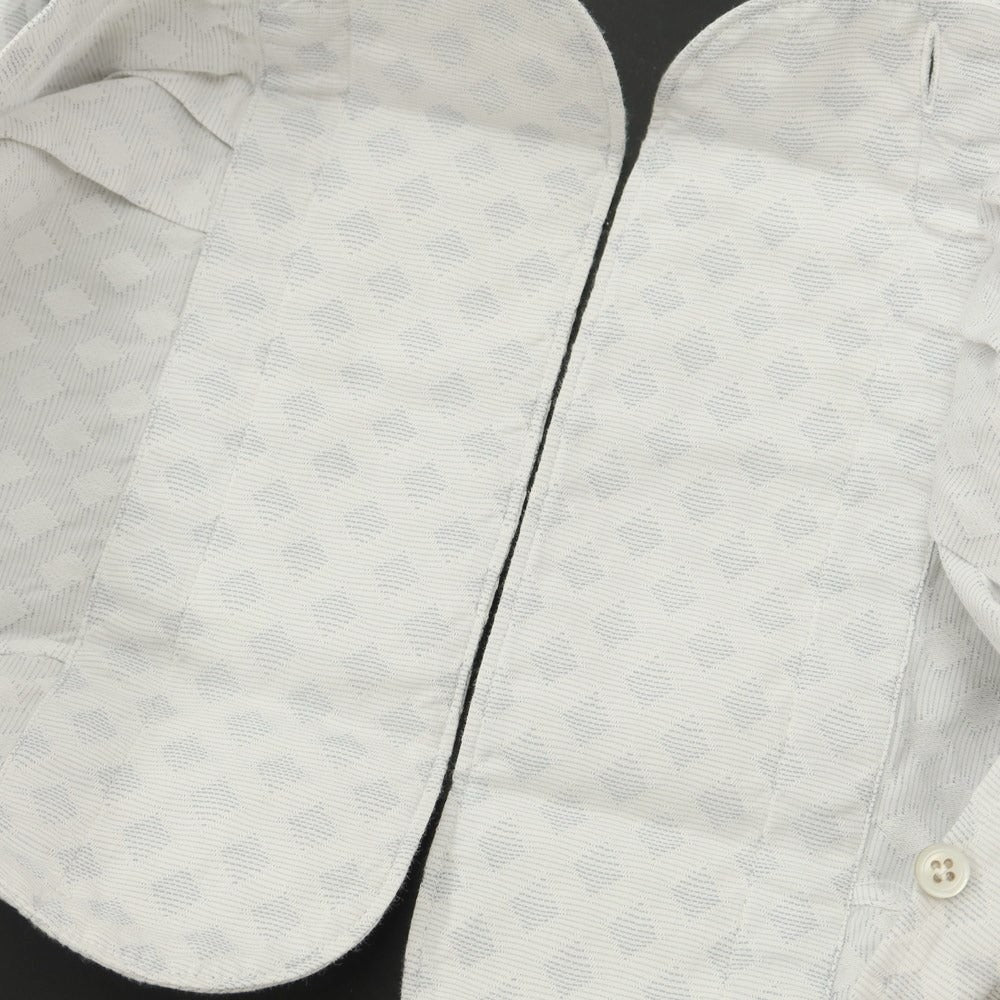 [Used] Finamore Cotton Horizontal Collar Casual Shirt White x Light Gray [Size 41] [WHT] [S/S/A/W] [Condition Rank B] ​​[Men&