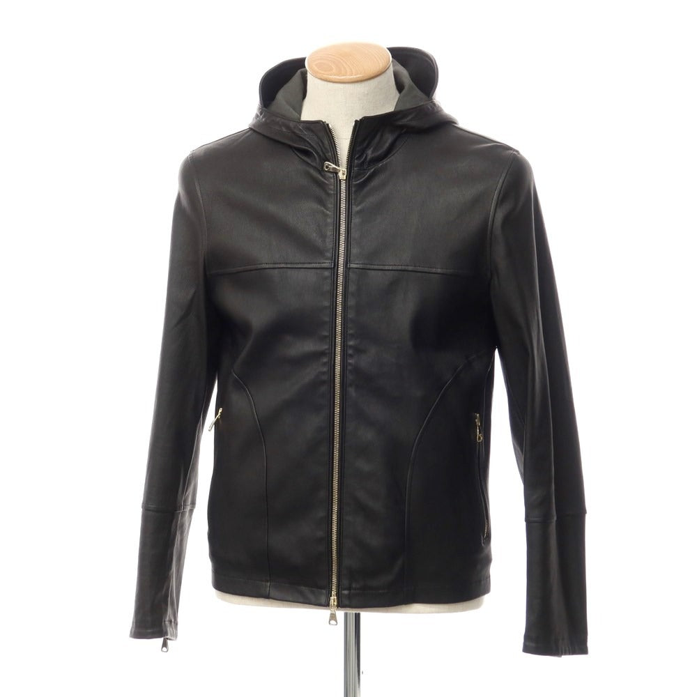 [Used] EMMETI Lambskin Hooded Leather Blouson Black [Size 44] [BLK] [A/W] [Condition Rank B] ​​[Men&