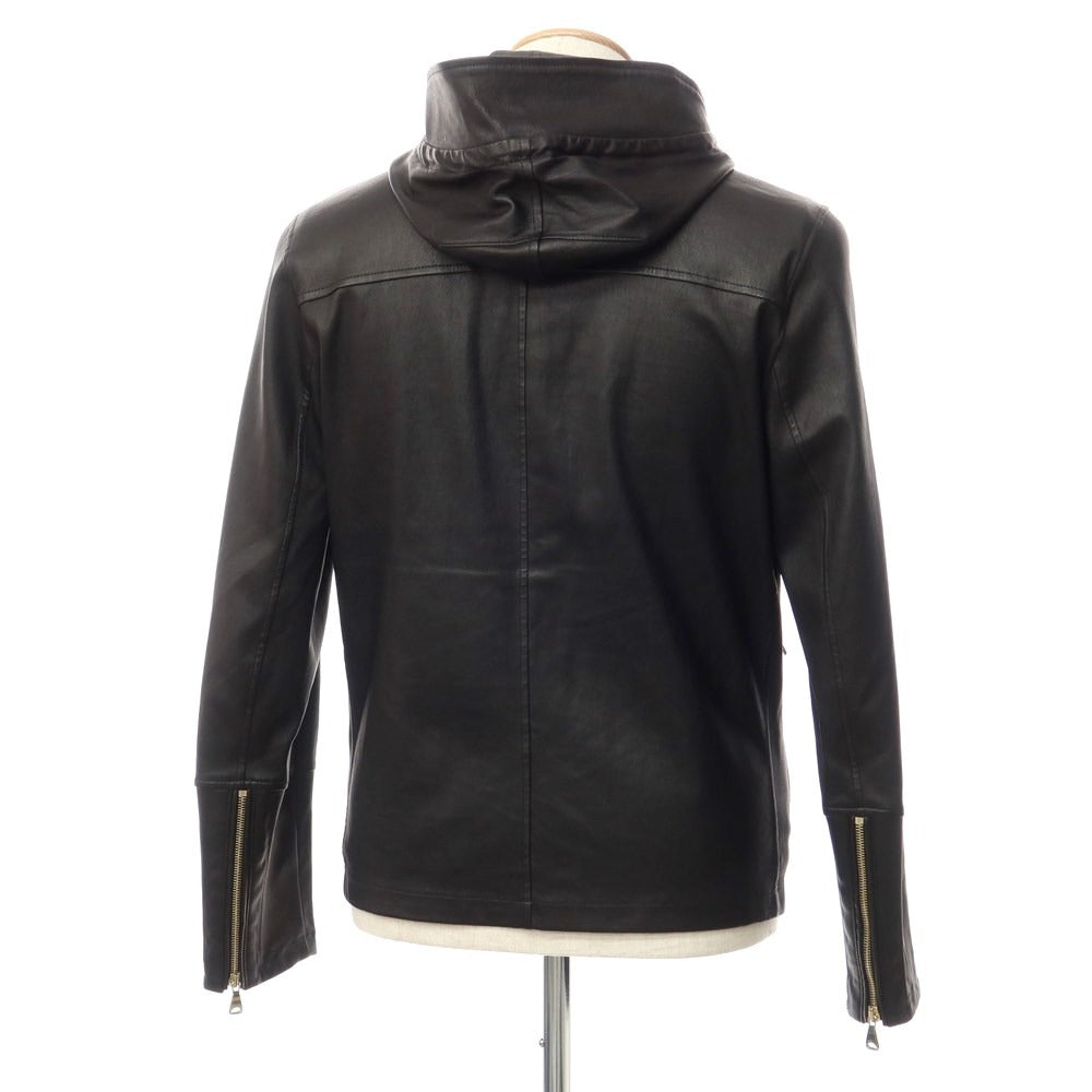 [Used] EMMETI Lambskin Hooded Leather Blouson Black [Size 44] [BLK] [A/W] [Condition Rank B] ​​[Men&