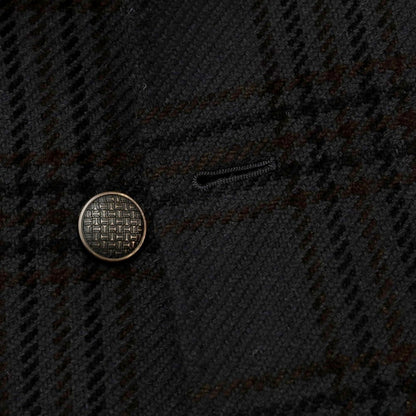 [Used] TAGLIATORE wool cotton check fur double-breasted coat in black [Size 46] [BLK] [A/W] [Condition Rank B] ​​[Men&