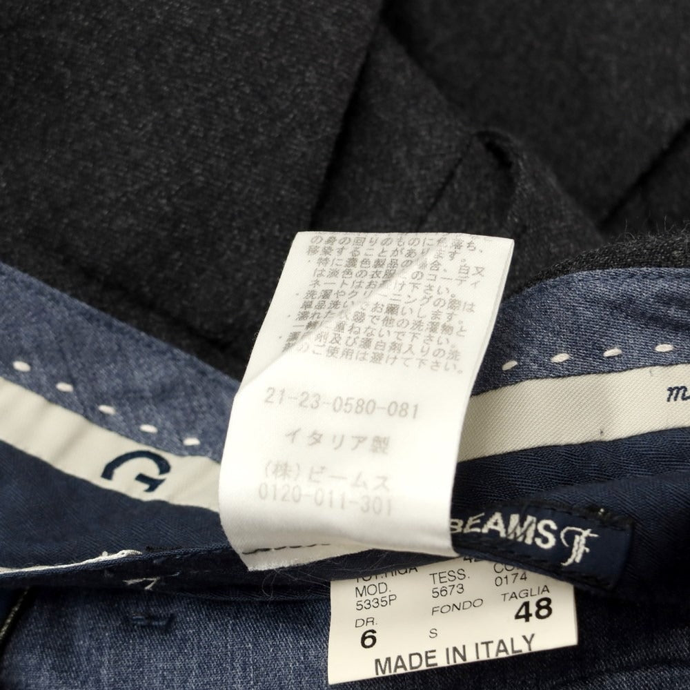 [Used] GERMANO BEAMS F special order wool dress slacks pants dark grey [size 48] [GRY] [A/W] [Condition rank C] [Men&