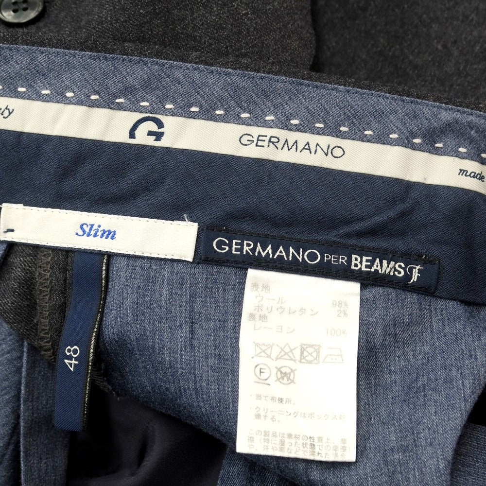 [Used] GERMANO BEAMS F special order wool dress slacks pants dark grey [size 48] [GRY] [A/W] [Condition rank C] [Men&
