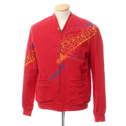 [Used] HYSTERIC GLAMOUR Sweatshirt Stadium Jacket Red [S] [Condition Rank B] [Men&