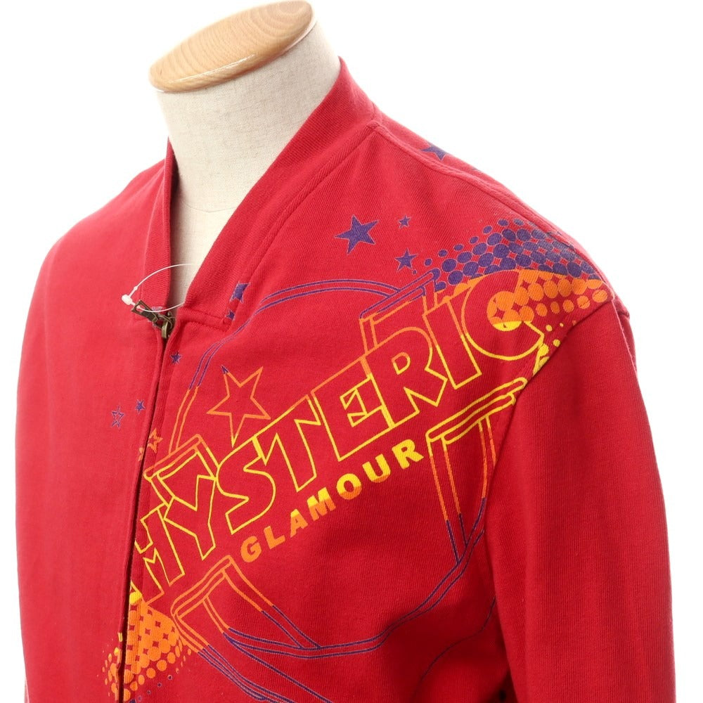 [Used] HYSTERIC GLAMOUR Sweatshirt Stadium Jacket Red [S] [Condition Rank B] [Men&