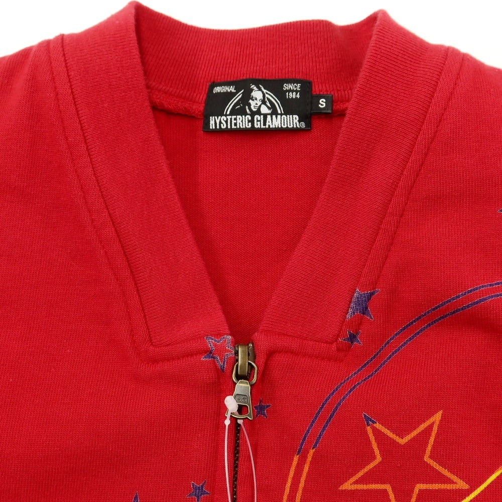 [Used] HYSTERIC GLAMOUR Sweatshirt Stadium Jacket Red [S] [Condition Rank B] [Men&