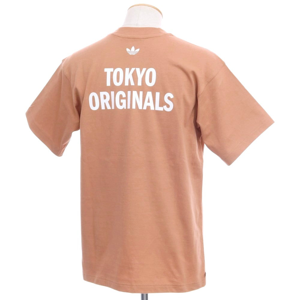 中古】アディダス adidas コットン 半袖Ｔシャツ ピンクベージュ