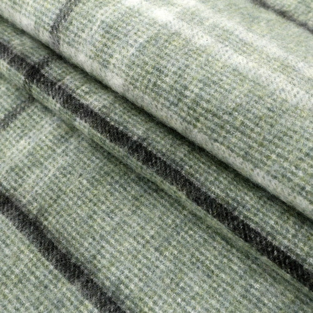 [Used] Glen Prince Cashmere Check Fringe Scarf Sage Green [GRN] [A/W] [Condition Rank B] ​​[Unisex] [768796]