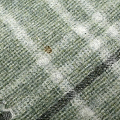 [Used] Glen Prince Cashmere Check Fringe Scarf Sage Green [GRN] [A/W] [Condition Rank B] ​​[Unisex] [768796]