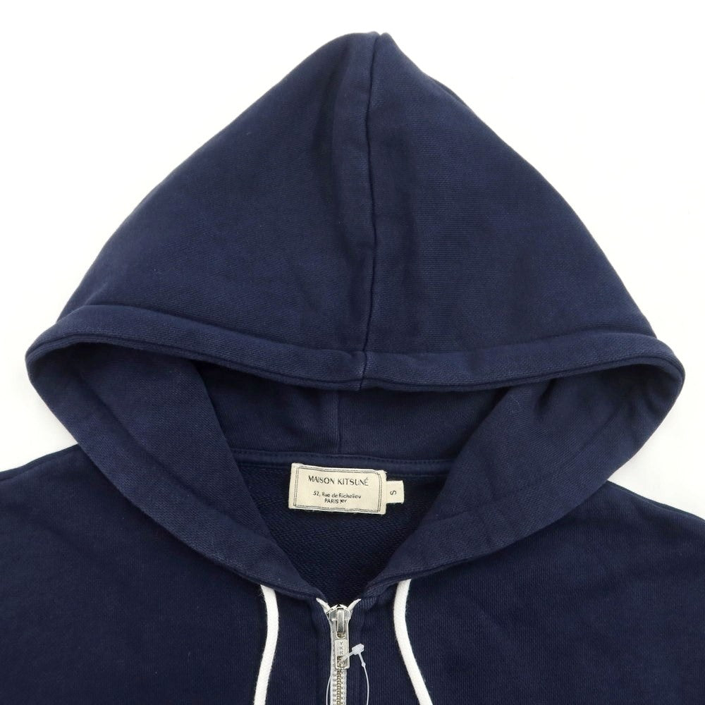 [Used] MAISON KITSUNE Zip-up Sweat Hoodie Navy [Size S] [NVY] [A/W] [Condition Rank C] [Men&