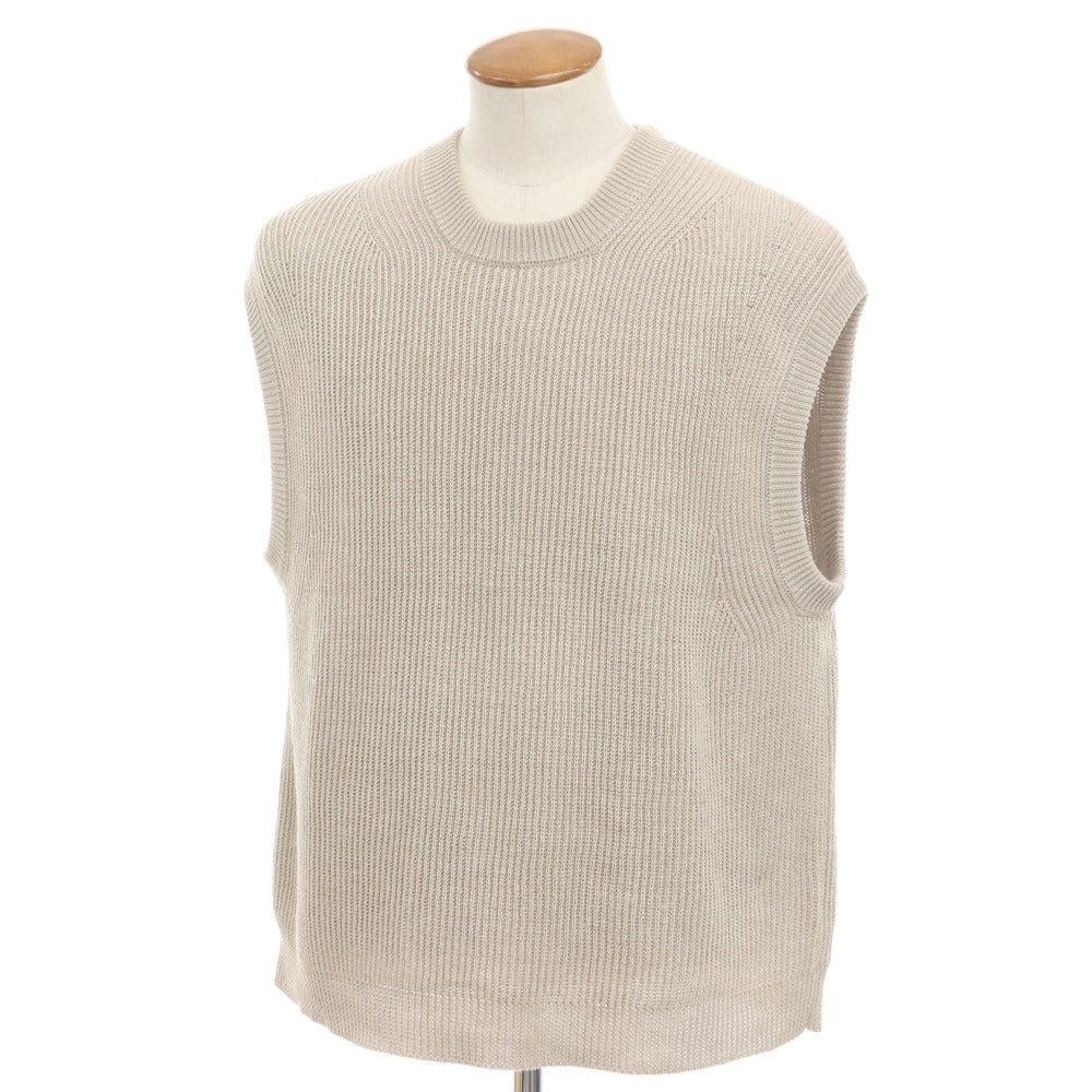 [Used] Unfil Linen Knit Vest Beige [4] [Condition Rank B] [Men&