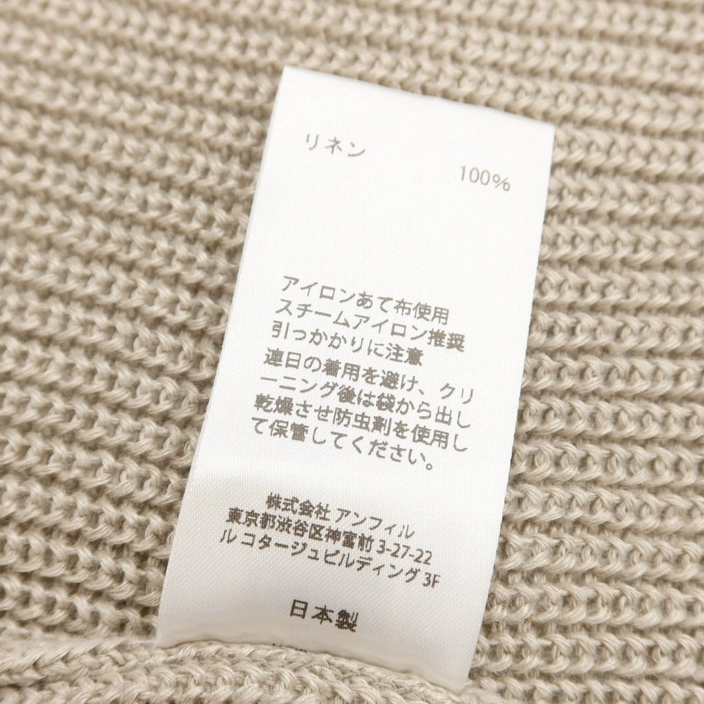 [Used] Unfil Linen Knit Vest Beige [4] [Condition Rank B] [Men&