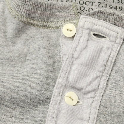 [Used] Nigel Cabourn Henry Neck Short Sleeve T-Shirt Gray [46] [Condition Rank B] [Men&