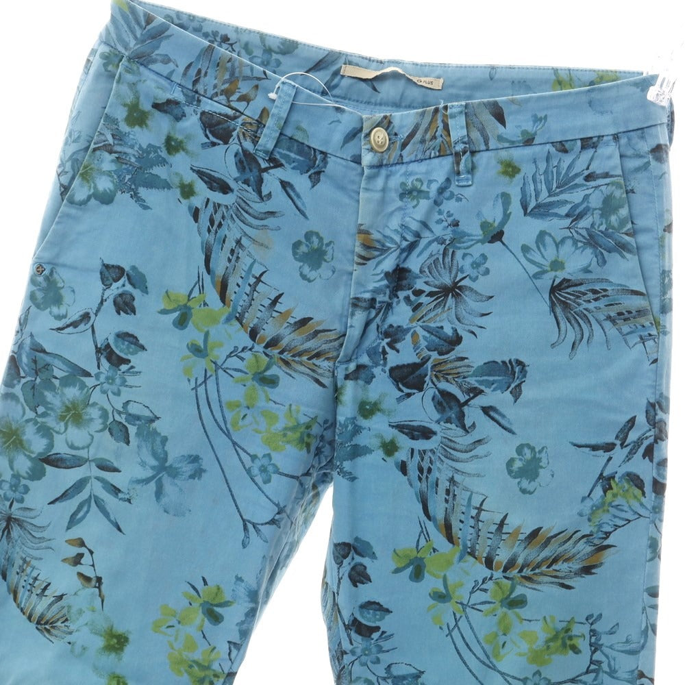 [Used] Chiplus C+ Cotton Botanical Pattern Casual Slacks Pants Blue [34] [Condition Rank D] [Men&