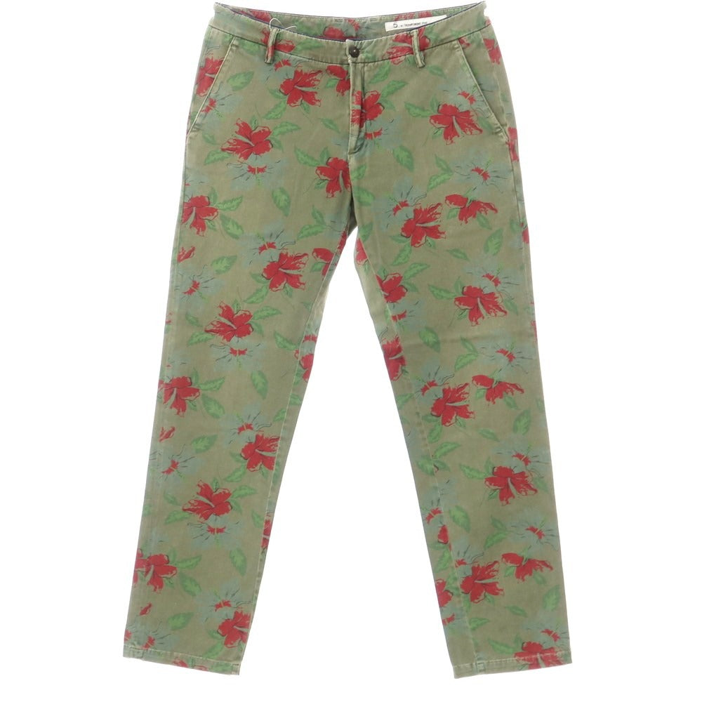 [Used] Department 5 Cotton Botanical Pattern Casual Slacks Pants Olive [33] [Condition Rank C] [Men&