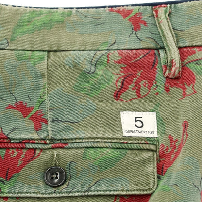 [Used] Department 5 Cotton Botanical Pattern Casual Slacks Pants Olive [33] [Condition Rank C] [Men&