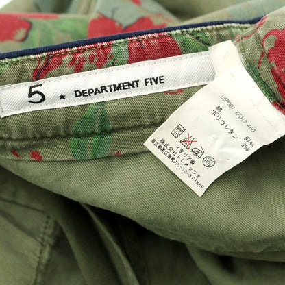 [Used] Department 5 Cotton Botanical Pattern Casual Slacks Pants Olive [33] [Condition Rank C] [Men&