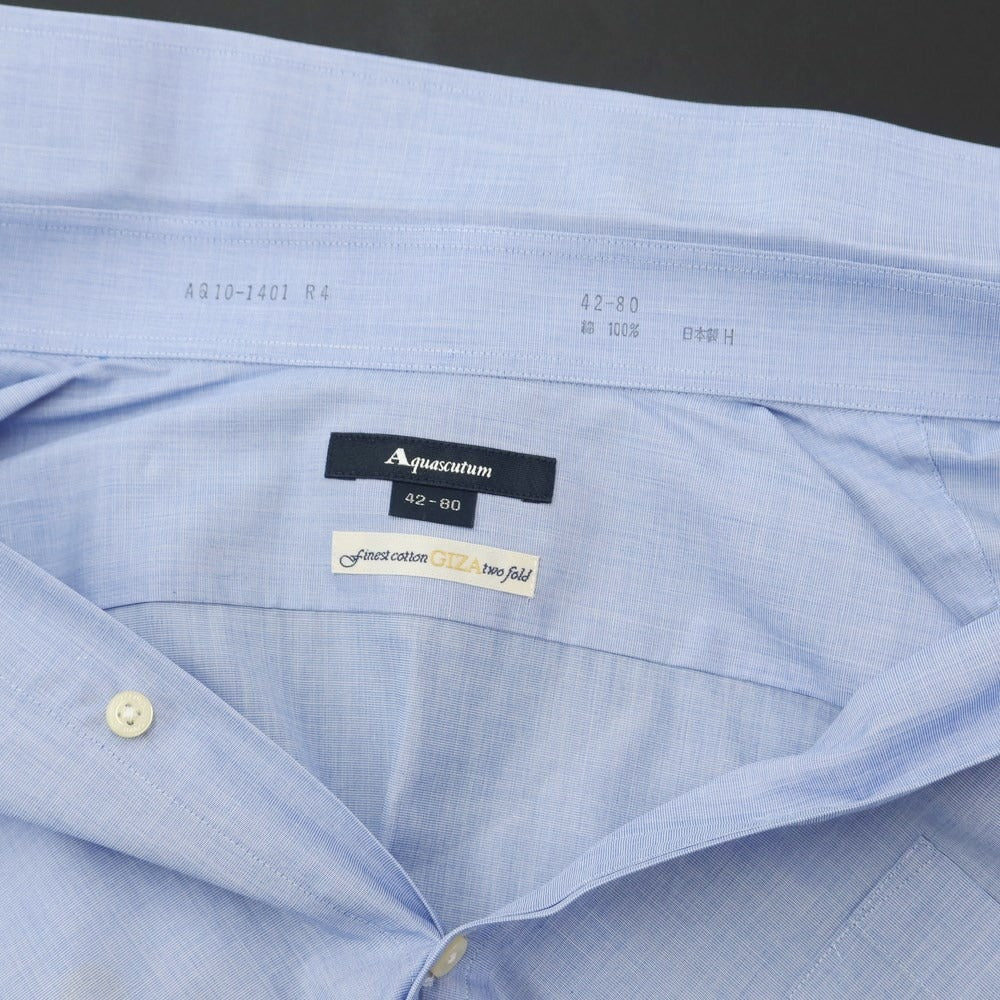 [Used] Aquascutum Cotton Regular Collar Dress Shirt Light Blue [Size 42-80] [BLU] [S/S/A/W] [Condition Rank B] ​​[Men&