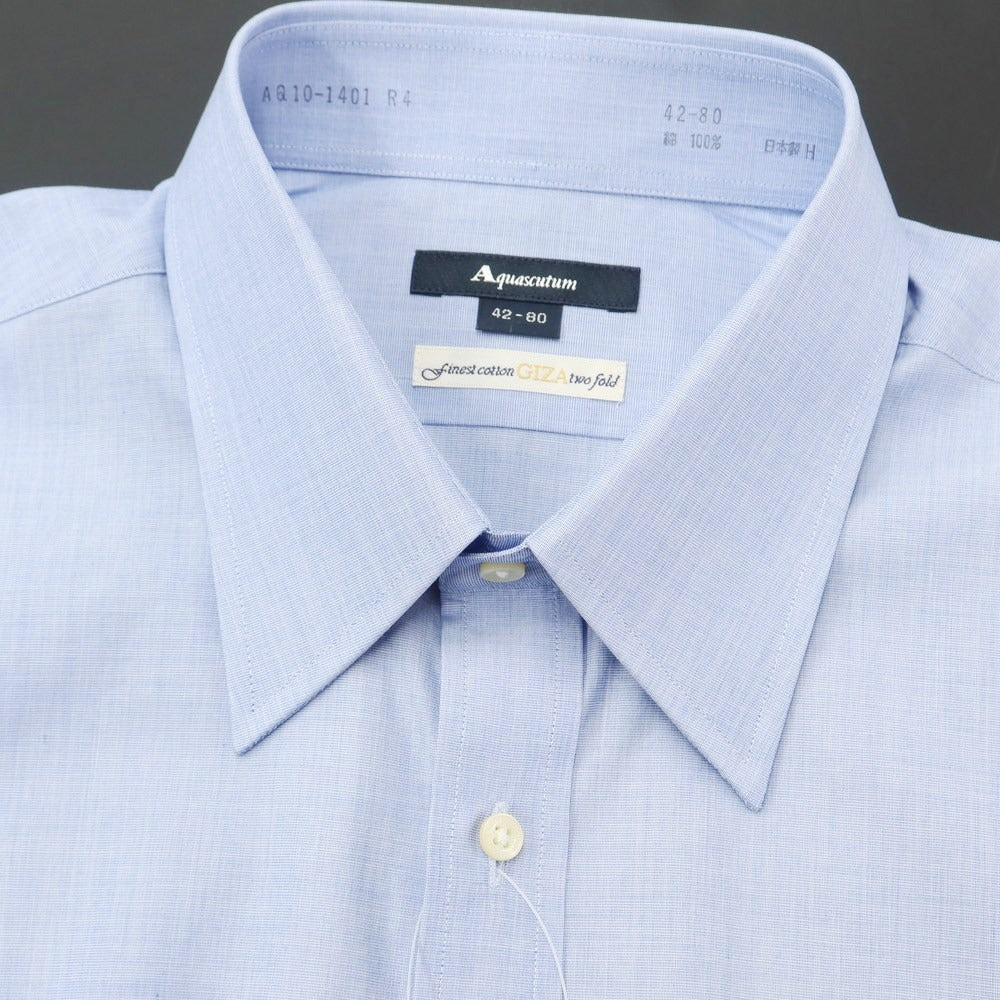 [Used] Aquascutum Cotton Regular Collar Dress Shirt Light Blue [Size 42-80] [BLU] [S/S/A/W] [Condition Rank B] ​​[Men&