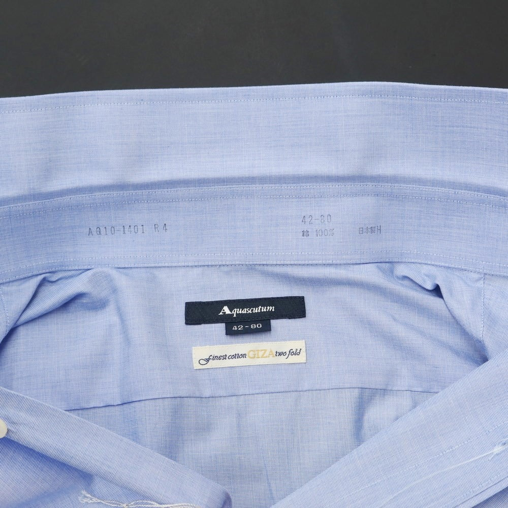 [Used] Aquascutum Cotton Regular Collar Dress Shirt Light Blue [Size 42-80] [BLU] [S/S/A/W] [Condition Rank B] ​​[Men&