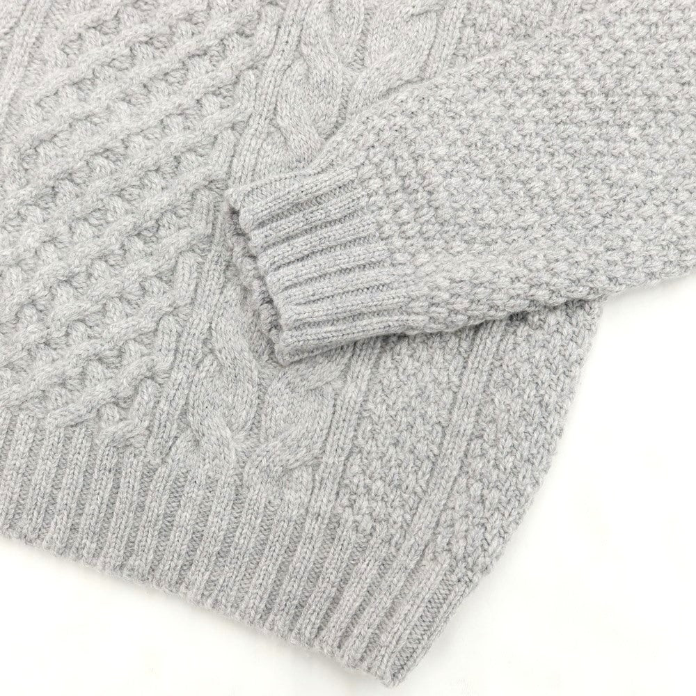[Used] Drumohr mid-gauge wool crew neck knit, light grey [size 48] [GRY] [A/W] [Condition: C] [Men&