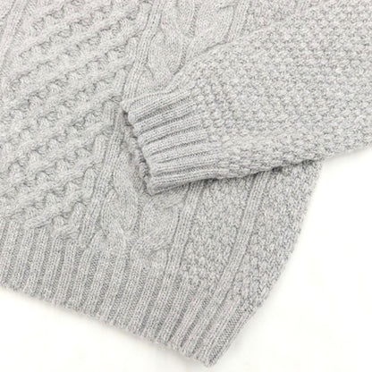[Used] Drumohr mid-gauge wool crew neck knit, light grey [size 48] [GRY] [A/W] [Condition: C] [Men&