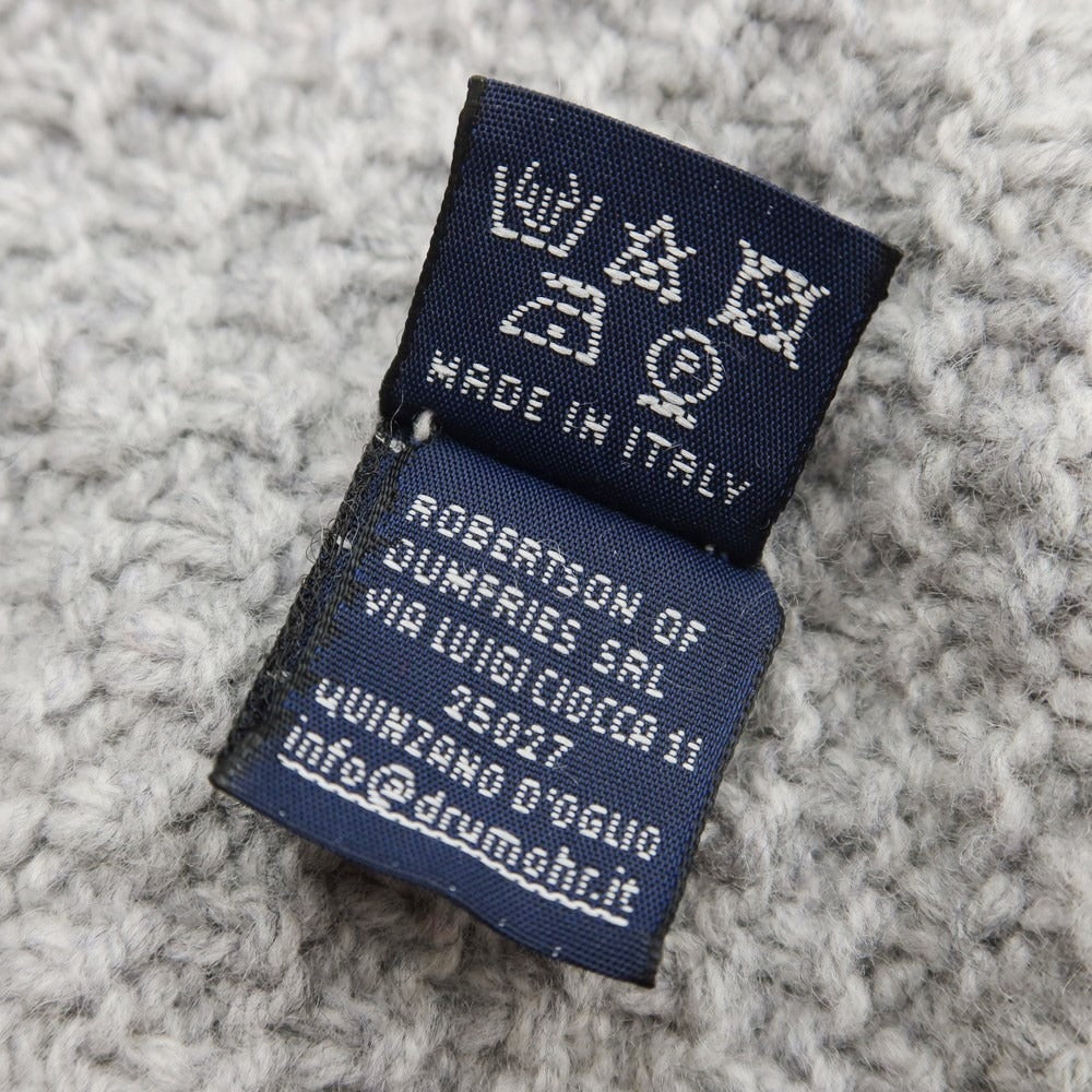 [Used] Drumohr mid-gauge wool crew neck knit, light grey [size 48] [GRY] [A/W] [Condition: C] [Men&