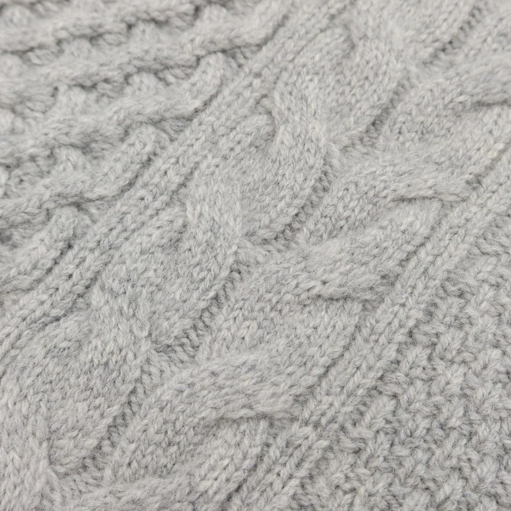 [Used] Drumohr mid-gauge wool crew neck knit, light grey [size 48] [GRY] [A/W] [Condition: C] [Men&