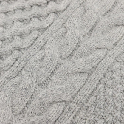 [Used] Drumohr mid-gauge wool crew neck knit, light grey [size 48] [GRY] [A/W] [Condition: C] [Men&