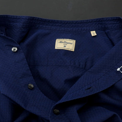 [Used] Matteucci Cotton Band Collar Casual Shirt Navy [Size 38] [NVY] [S/S/A/W] [Condition Rank B] ​​[Men&