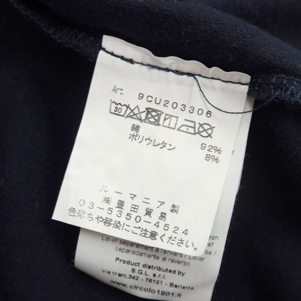 [Used] CIRCOLO 1901 Stretch Cotton Henry Neck Long Sleeve T-Shirt Navy [Size XS] [NVY] [S/S/A/W] [Condition Rank B] ​​[Men&