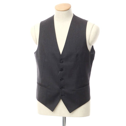 [Used] TAGLIATORE Stretch Wool Gilet Vest Dark Gray [44] [Condition Rank B] [Men&