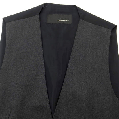 [Used] TAGLIATORE Stretch Wool Gilet Vest Dark Gray [44] [Condition Rank B] [Men&