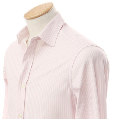 [Used] TRAIANO nylon polyester striped casual shirt, pink x white [Size 37] [PNK] [S/S/A/W] [Condition Rank C] [Men&