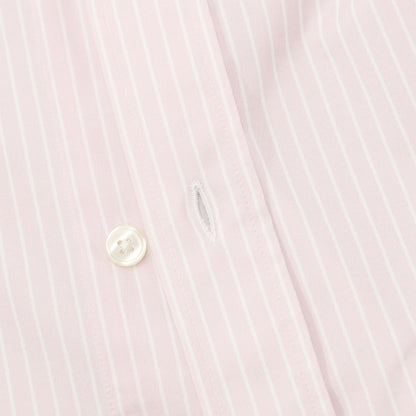 [Used] TRAIANO nylon polyester striped casual shirt, pink x white [Size 37] [PNK] [S/S/A/W] [Condition Rank C] [Men&