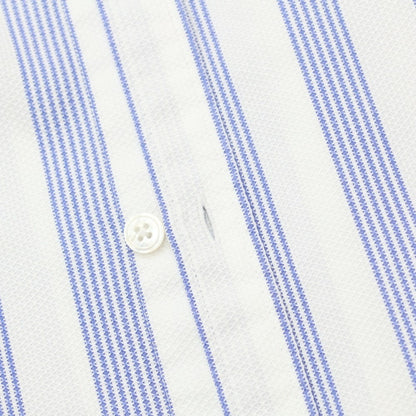 [Used] Bagutta Cotton Band Collar Casual Shirt White x Blue [Size 38] [WHT] [S/S/A/W] [Condition Rank C] [Men&