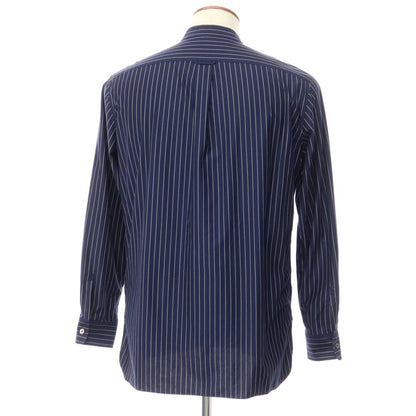 [Used] ESTNATION Cotton polyester striped band collar casual shirt, navy x light yellow [Size M] [NVY] [S/S/A/W] [Condition rank B] ​​[Men&