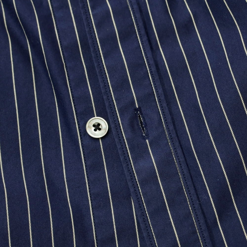 [Used] ESTNATION Cotton polyester striped band collar casual shirt, navy x light yellow [Size M] [NVY] [S/S/A/W] [Condition rank B] ​​[Men&
