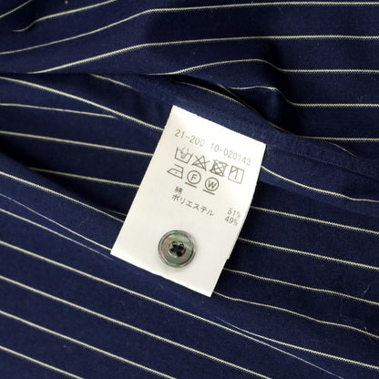 [Used] ESTNATION Cotton polyester striped band collar casual shirt, navy x light yellow [Size M] [NVY] [S/S/A/W] [Condition rank B] ​​[Men&