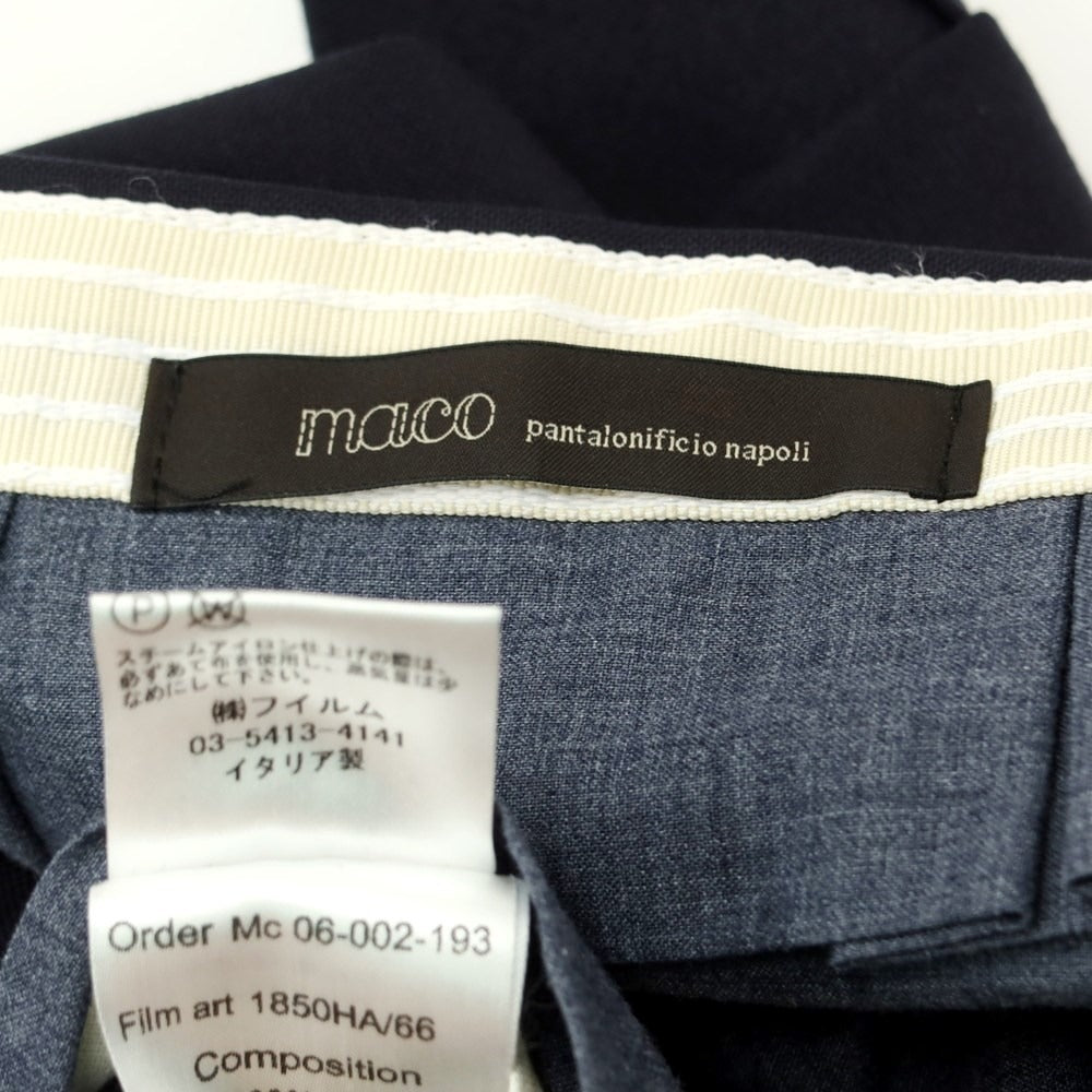 [Used] Maco Pantalonificio Napoli wool dress slacks pants navy [size 46] [NVY] [A/W] [Condition rank B] ​​[Men&