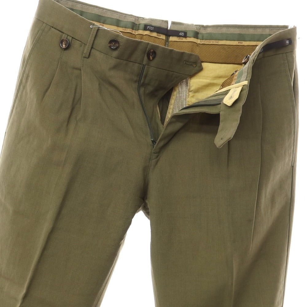 [Used] PT01 MOVIES UNDER THE STARS Wool Casual Slacks Pants Olive [46] [Condition Rank B] [Men&