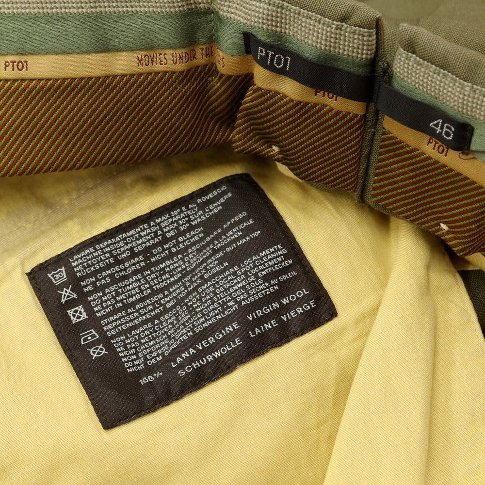 [Used] PT01 MOVIES UNDER THE STARS Wool Casual Slacks Pants Olive [46] [Condition Rank B] [Men&