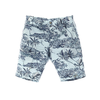 [Used] PT TORINO BERMUDA Cotton Botanical Print Shorts Light Blue [46] [Condition Rank C] [Men&