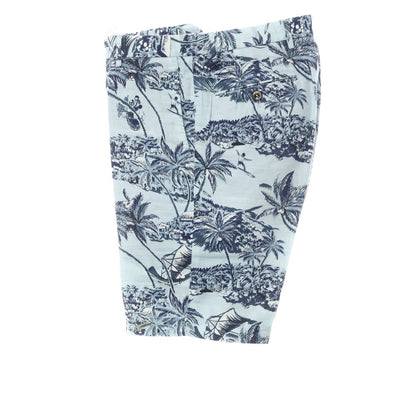 [Used] PT TORINO BERMUDA Cotton Botanical Print Shorts Light Blue [46] [Condition Rank C] [Men&