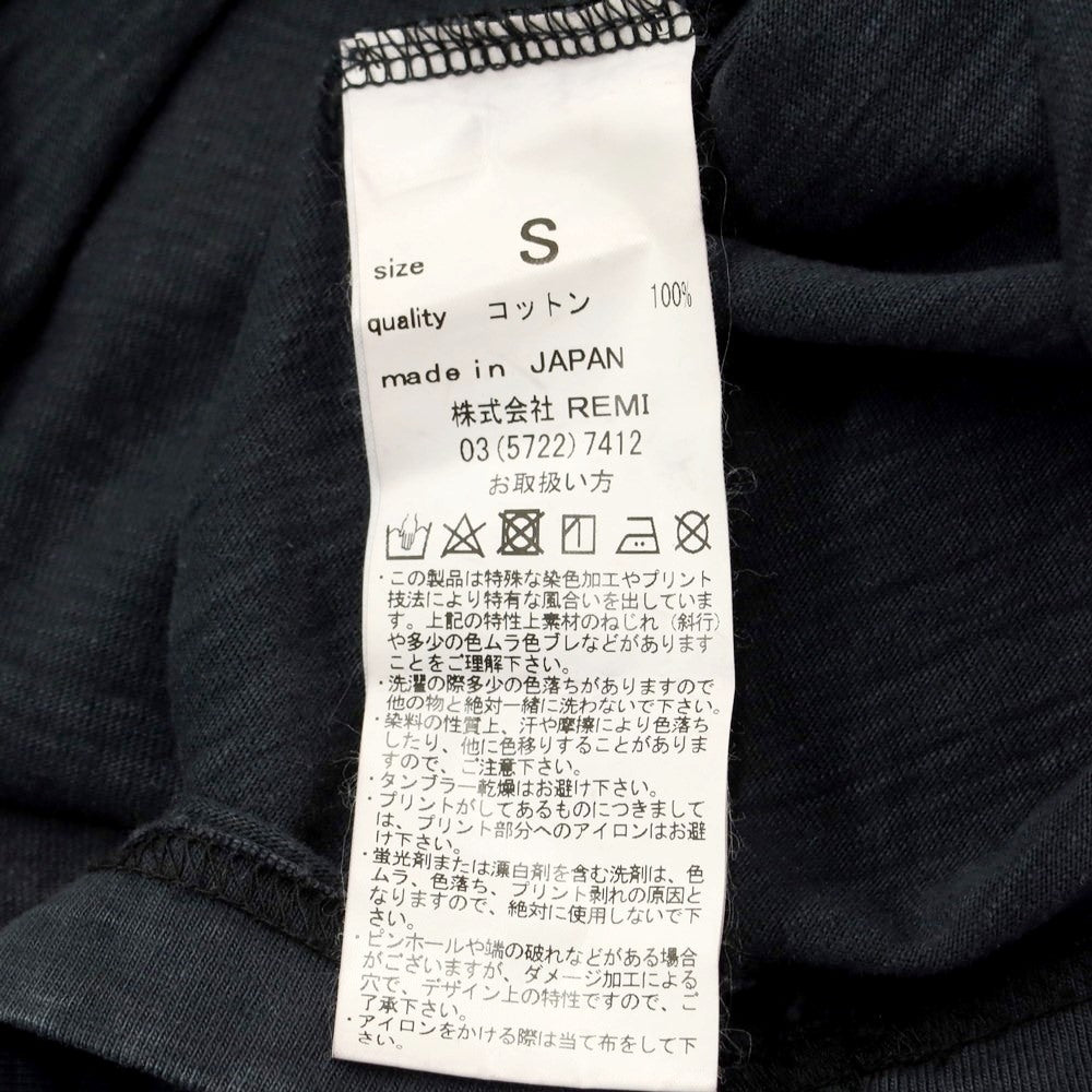 【中古】レミレリーフ REMI RELIEF スラブコットン ポケット 半袖Ｔシャツ チャコール【 S 】【 状態ランクB 】【 メンズ 】
[BPD]