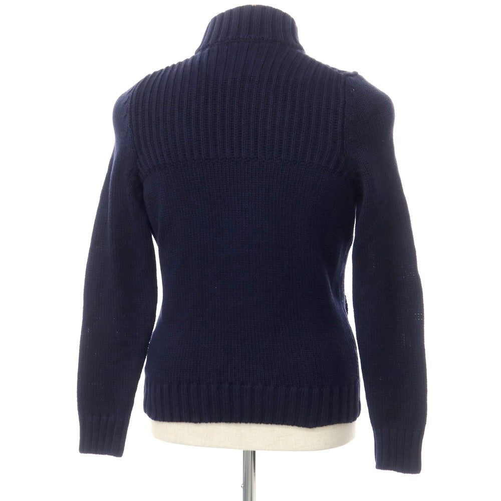 [Used] ZANONE CHIOTO mid-gauge cotton stand-up collar cardigan, navy [46] [Condition: C] [Men&