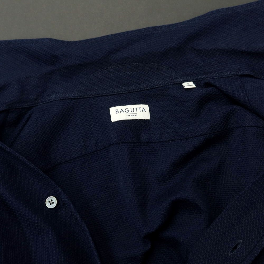 [Used] Bagutta Cotton Mesh Open Collar Casual Shirt Navy [Size S] [NVY] [S/S/A/W] [Condition Rank C] [Men&