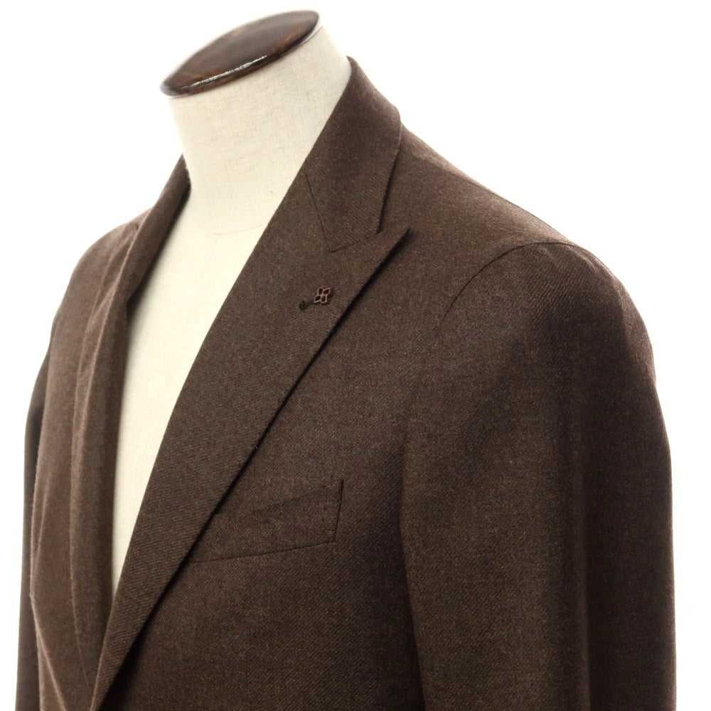 [Used] TAGLIATORE wool cashmere 2B tailored jacket, brown [size 48] [BRW] [A/W] [Condition rank A] [Men&