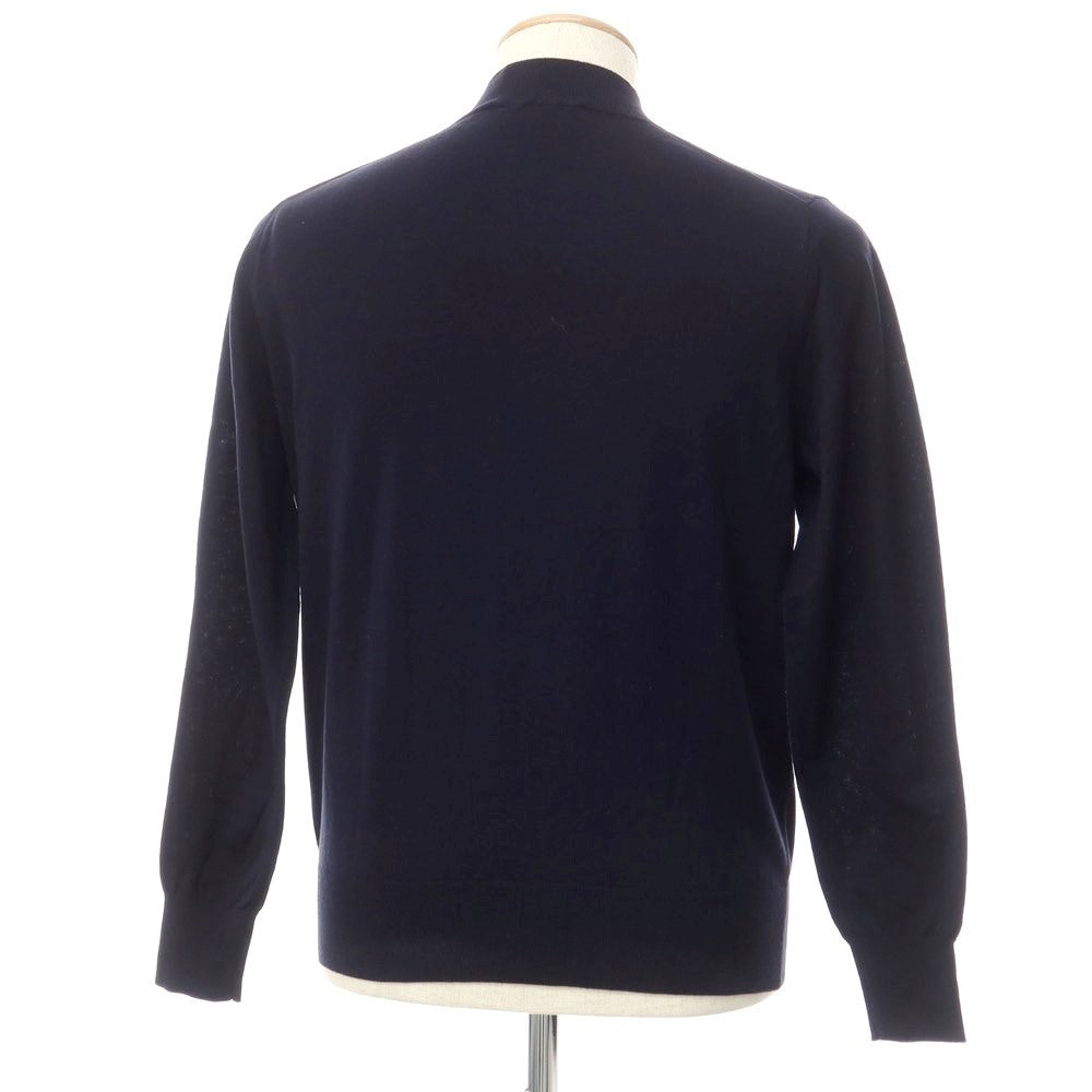 [Used] THE SUIT COMPANY High Gauge Acrylic Cotton High Neck Knit Navy [S] [Condition Rank B] [Men&