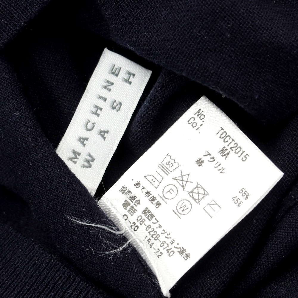 [Used] THE SUIT COMPANY High Gauge Acrylic Cotton High Neck Knit Navy [S] [Condition Rank B] [Men&